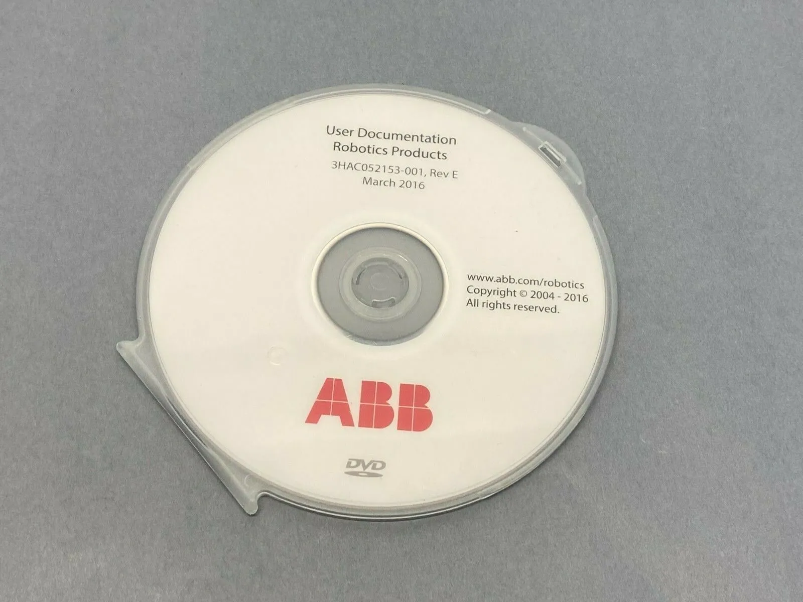 3HAC052153-001 | ABB  Rev E User Documentation DVD Robotics Products - Used