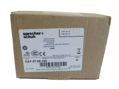 NEW SPRECHER & SCHUH CA7-37-00-120 CONTACTOR CA73700120