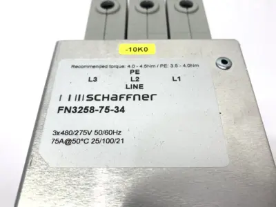 USED SCHAFFNER POWER LINE FILTER 3-PHASE 480/275V 75A