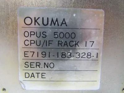 Okuma Opus 5000 CPU/IF Rack 17 E7191-183-328-1 Bare Chassis
