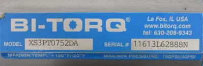 NEW BI-TORQ XS3PT0752DA ACTUATOR VALVE 3/4"