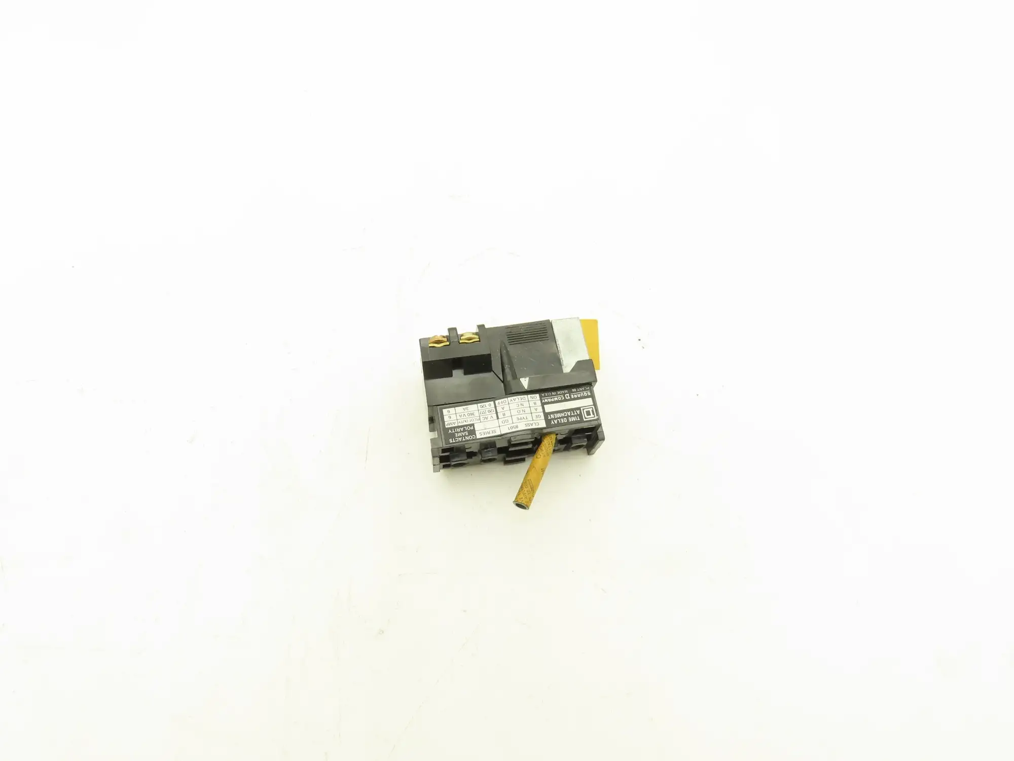 Square D 8501 KU Time Delay Attachment On-Delay 1NO 1NC