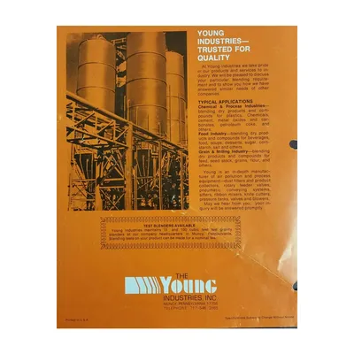 Used 500 Cubic Foot Young Industries Stainless Steel Gravity Blending Silo Bin