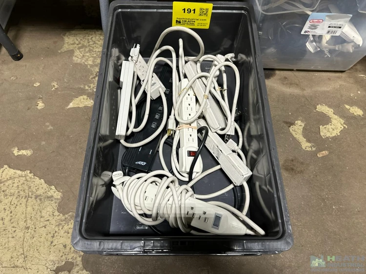 Used _UNKNOWN_ (8) ASSORTED POWER STRIPS IN TOTE Surge Protectors Illinois US | Heath Industrial Auction Services #1573571