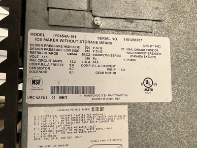 Used MANITOWOC IY-0454A-161 Ice Machines Michigan US | Miedema Asset Management Group #1483401