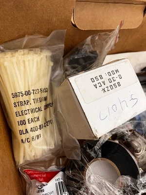 Box of Assorted Industrial Electrical and Pressure Components
