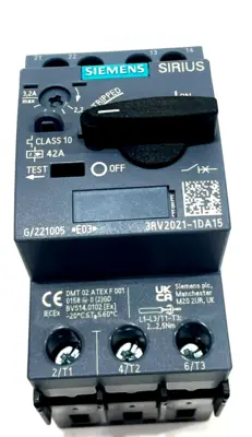 NEW SIEMENS 3RV2021-1DA15 CIRCUIT BREAKER 3RV20211DA15