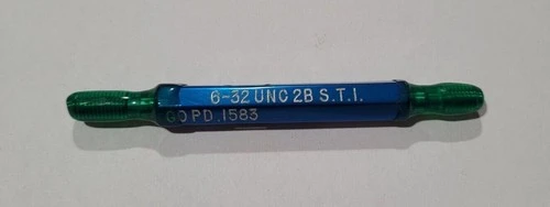 6-32 UNC-2B S.T.I. GO & NO GO Thread Plug Gage GO P.D. .1583 & NOGO .1611