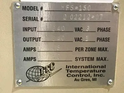 Used IDEAL MACHINERY MF5-150-GTP Injection Molding Parts Michigan US | Ideal Machinery #1261510