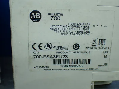 New | in-Stock ALLENBRADLEY 700FSA3FU23 Timers Ohio US | HGR 24 #1070037