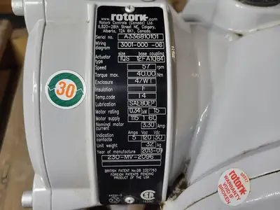 New | in-Stock 2013 ROTORK IQS12FA10B4 Electric Motor Driven Actuators British Columbia CA | Lenmark #1440804