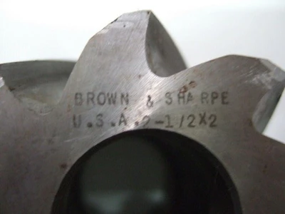 Brown & Sharpe 2 1/2” x 2” Helix Helical Tooth Plain Mill Milling Cutter
