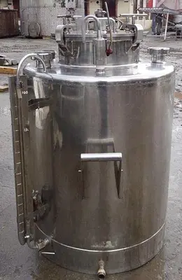 Tank, 50 Gallon, 316 Stainless Steel, 23" x 27", FT/FB, Less drive, #S742872