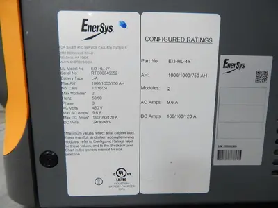 Used ENER SYS E13-HL=4Y Battery Chargers Texas US | Aucto #1308296