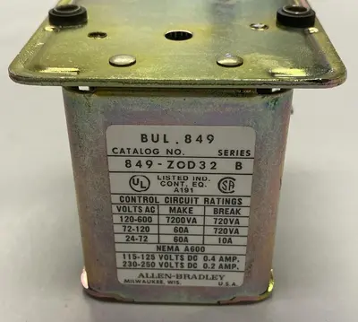 New | in-Stock ALLEN-BRADLEY 849-ZOD32 Miscellaneous Equipment (Electrical & Power) | Surplus Asset Holdings #1192928