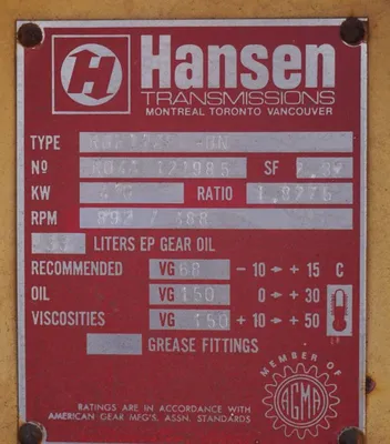 USED HANSEN RUE11ZF-RN