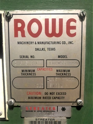 USED 1986 ROWE FDC-553-440
