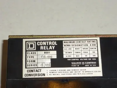 NEW SQUARE D 8501-L0-40