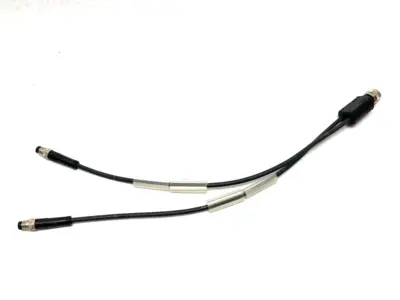USED ESCHA SPLITTER Y-CABLE M12 FEM. TO DUAL M8 MALE
