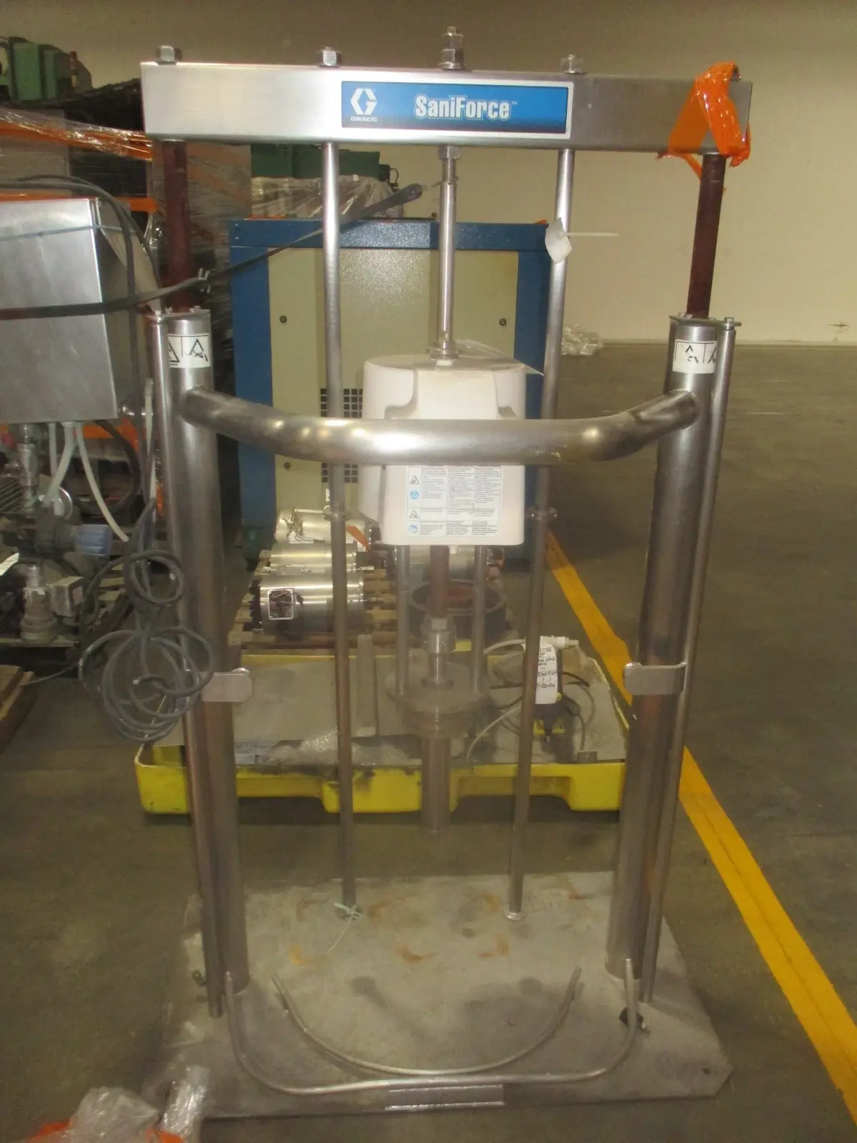 Drum unloader, Graco Saniforce ram unit Stainless Steel drum unloader, for your thickest, toughest food, personal care and pharmaceutical ingredient transfer