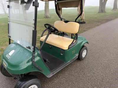 (1) 2019 E-Z-Go EFI golf cart with a Kawasaki gas engine, model 657061G01, includes canopy, fold-dow...