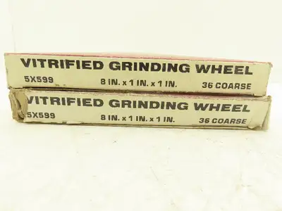 Dayton 8x1x1" Bench & Pedestal Vitrified Grinding Wheel Coarse 36 Grit Lot of 2