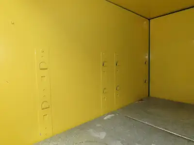 Eagle 1992 Flammable Liquid Safety Cabinet Yellow Dual Door 90 Gallon 43x34x65"