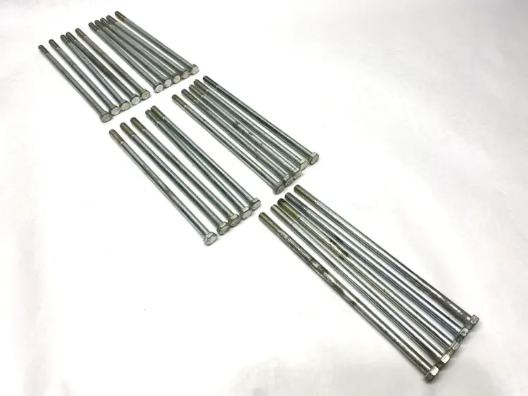 Used UNBRANDED 3/8"-16 X 9" HEX HEAD BOLTS 7-3/5" UNTHREADED LENGTH LOT OF 25 Bolts | Maverick Industrial Sales #1104881