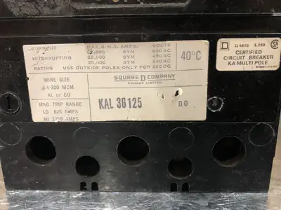 USED SQUARE D KAL36125