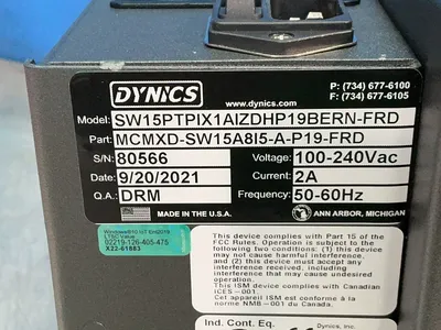 New | in-Stock 2021 DYNICS SW15PTPIX1AIZDHP19BERNFRD Automation Control (HMI) Ohio US | HGR 24 #1276885