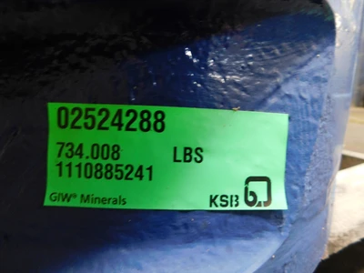 New | in-Stock KSB GIW 111088524-1 Pump Parts Ohio US | Equipment Recovery Corp. #1331546
