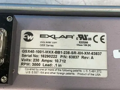Used EXLAR GSX401001MXXBB1238SRXHXM63837 Pumps Ohio US | HGR 24 #1404954