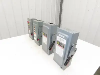 Square D H361 Safety Disconnect Switch Fusible 30A 600VAC 3P Lot Of 4