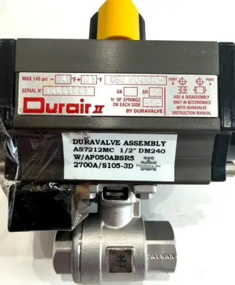 USED DURAVALVE AS7212MC ACTUATOR W/ 3M310