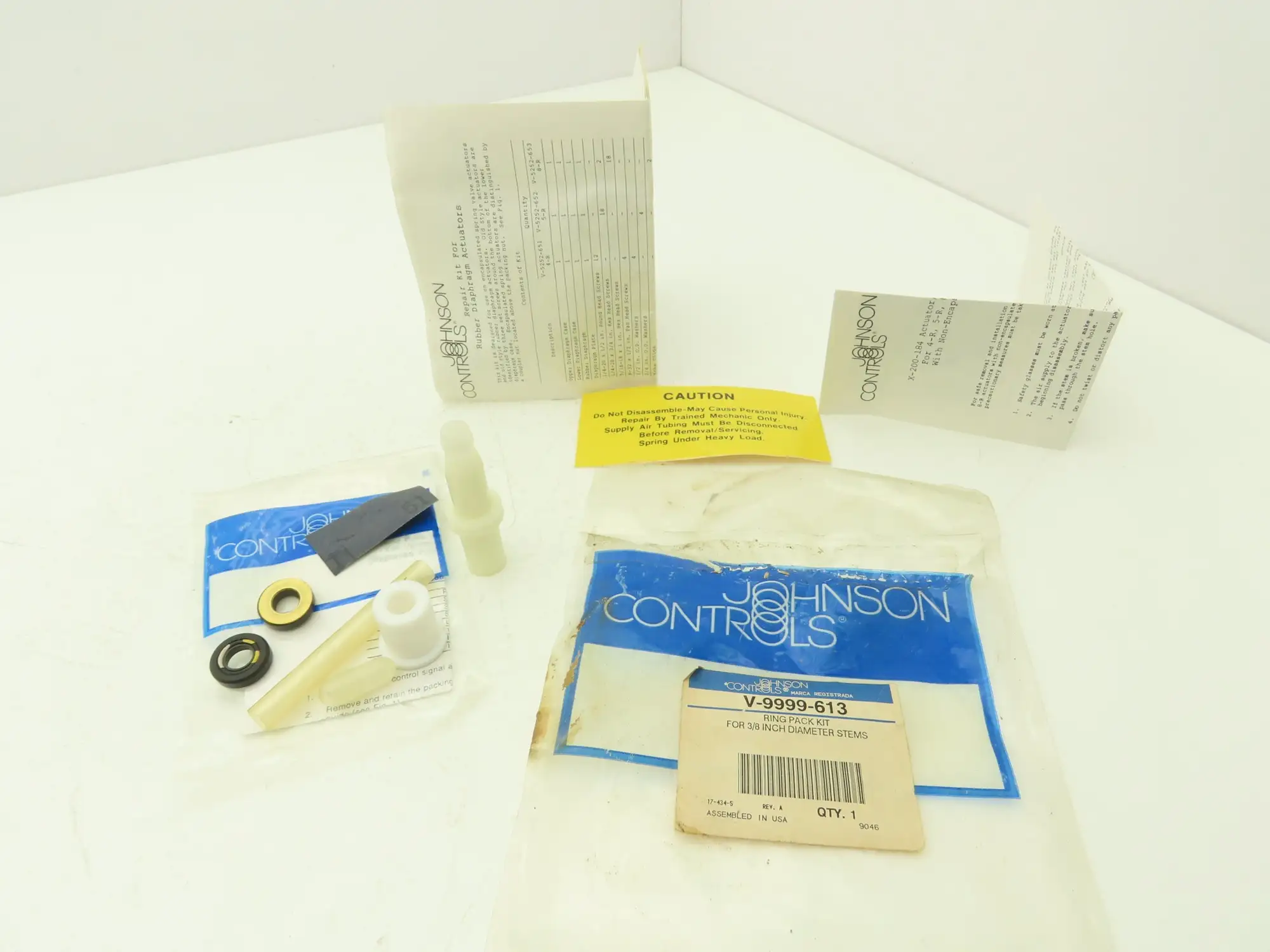 Johnson Controls V-9999-613 Packing Kit 3/8" Stem  2 Rings One Follower
