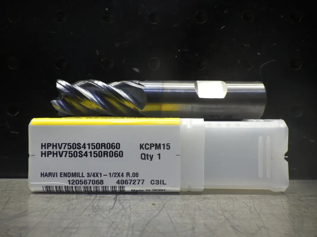 Kennametal Carbide 3/4" 4 Flute Endmill 3/4" Shank HPHV750S4150R060 (LOC1066A)