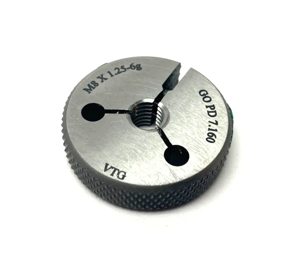 New | in-Stock VERMONT GAGE THREADED RING INSPECTION GAUGE M8X1.25-6G GO PD 7.160 Pin & Plug Gages Michigan US | Maverick Industrial Sales #1122786