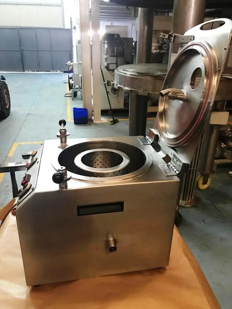 NEW: Rousselet Robatel RA 20 Vx R perforate basket centrifuge, 316L SS.