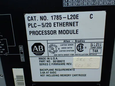 Used ALLENBRADLEY 1785L20E PLC Processors Ohio US | HGR 24 #1084870
