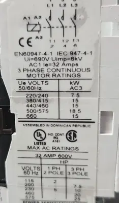 Eaton/Cutler-Hammer C320KGT8 Contactor Relay Series A2 (BIN413)