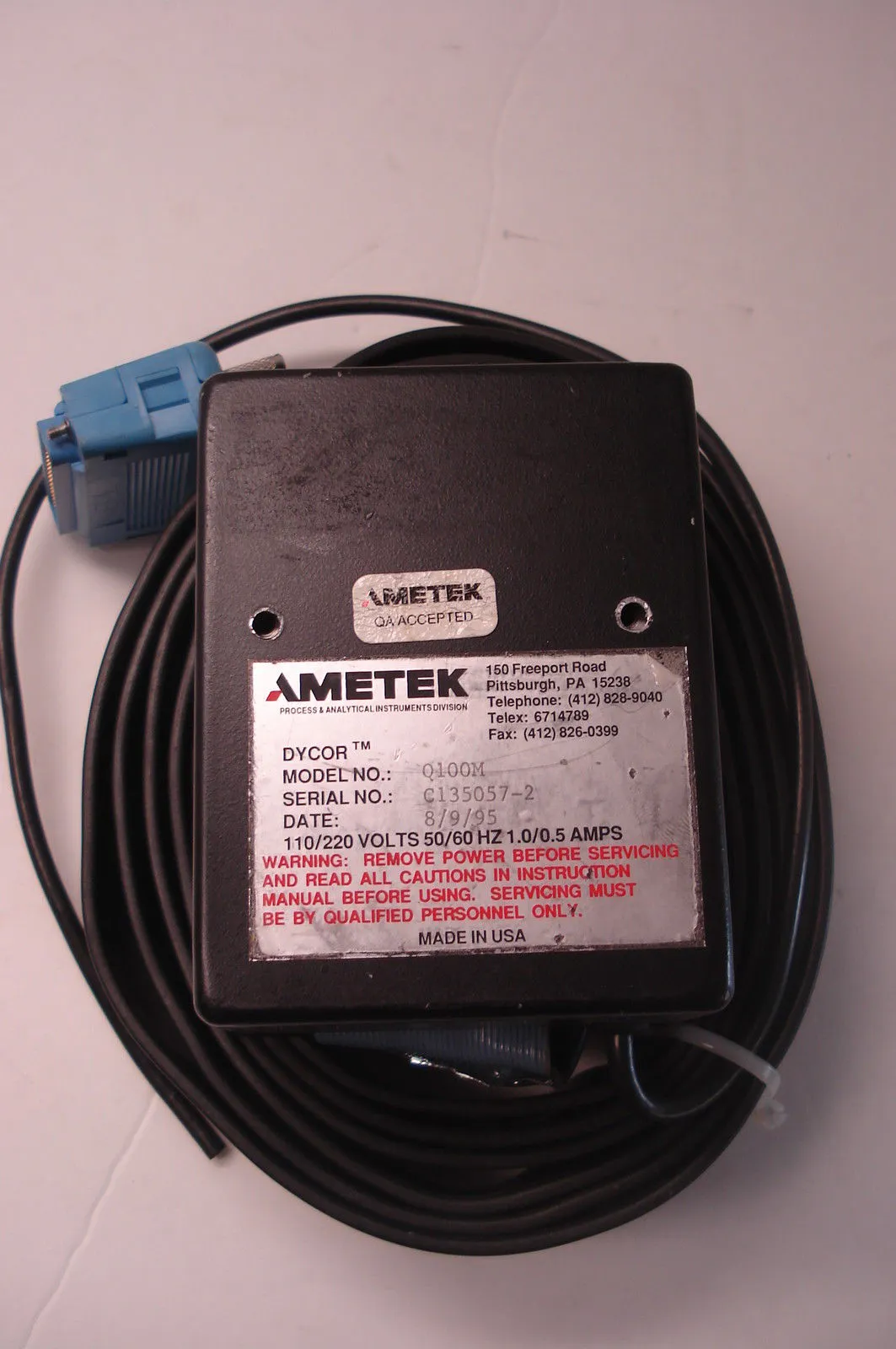 USED AMETEK DYCOR Q100M