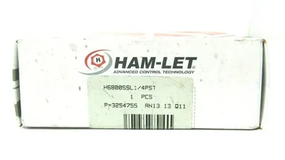 NEW SEALED HAM-LET H6800SSL1/4PST VALVE H6800SSL14PST
