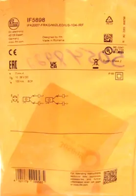NEW EFECTOR IFK2007-FRKG/M/2LED/US-104-IRF SENSOR IF5898