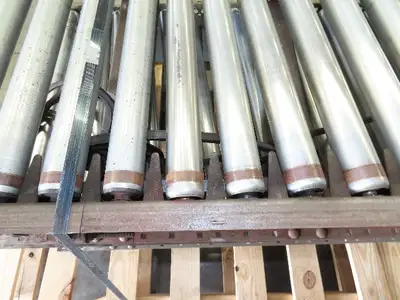 Automotion 30"x 24' V-Belt End Drive Skew Bed Roller Conveyor 3/4Hp 460V 170FPM