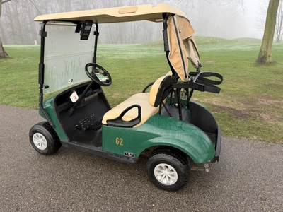 (1) 2019 E-Z-Go EFI golf cart with a Kawasaki gas engine, model 657061G01, includes canopy, fold-dow...