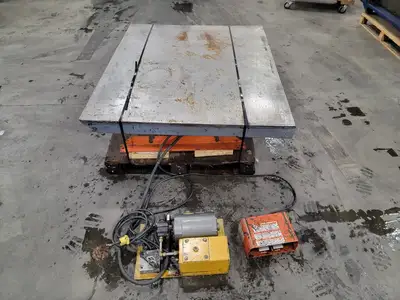 Electric Lift Table 56-1/2" x 48" w/ 3/4 hp Motor & Dual Foot Switch
