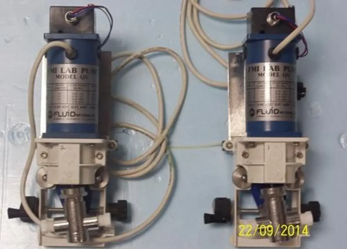 QTY. 2. FMI METERING LAB PUMPS "Q" PUMP MODEL QV S...