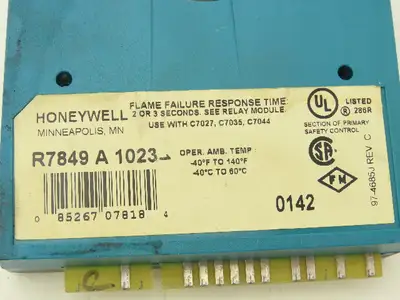 Honeywell R7849A1023 Ultraviolet UV Flame Amplifier for 7800 Series