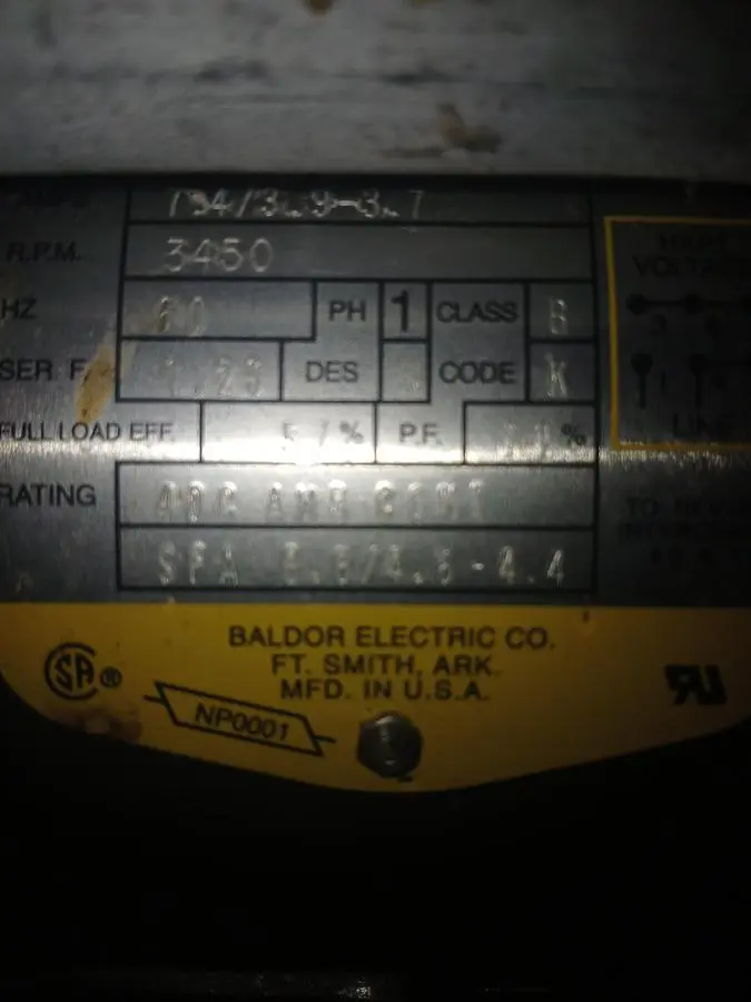 USED BALDOR NP0001