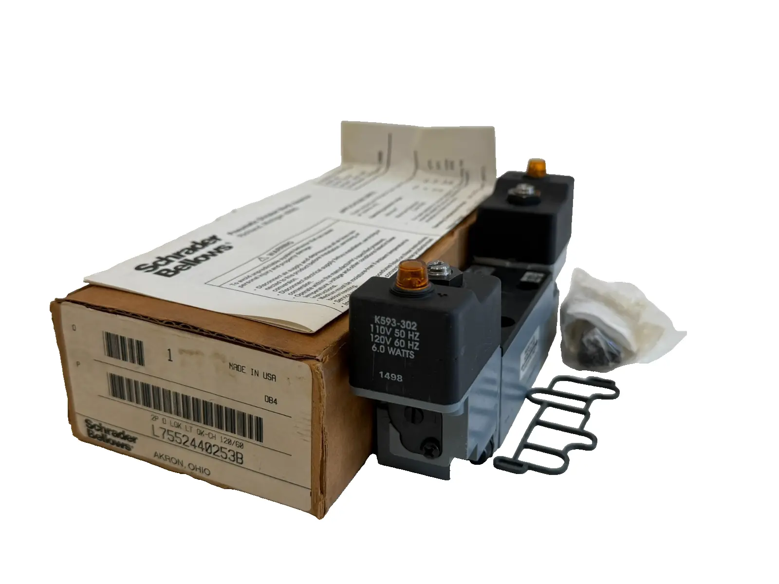 NEW SCHRADER BELLOWS L7552440253B PNEUMATIC VALVE